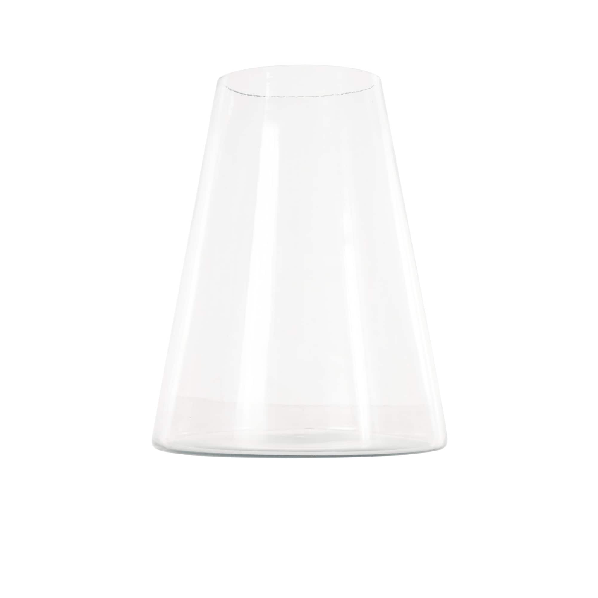 12.5" Clear Wide Cone-Shaped Glass Vase